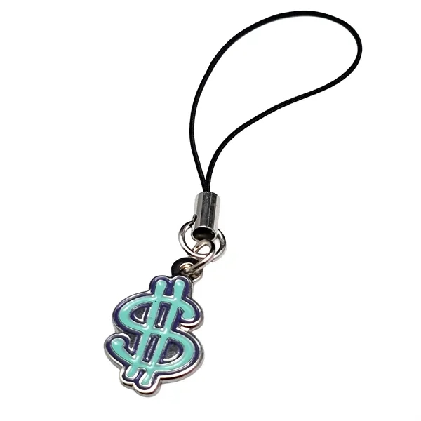 Custom cut diestruck phone charm attaches via a string to devices,... from ASI 61966 HPG / BCG Creations HPG Gold