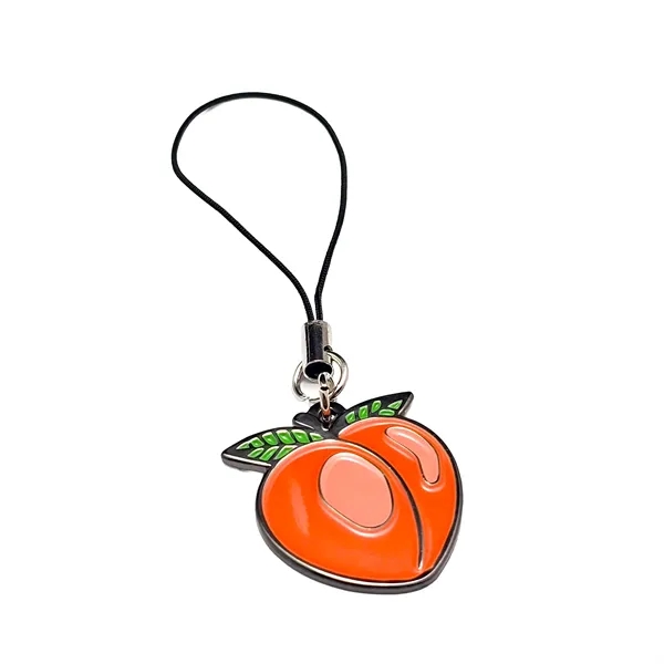 Custom cut diestruck phone charm attaches via a string to devices,... from ASI 61966 HPG / BCG Creations HPG Gold