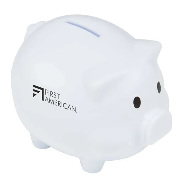 5" plastic pig-shaped piggy bank... from ASI 63549 Jornik Manufacturing Corp