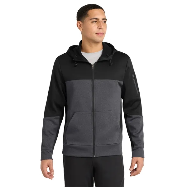 Sport-Tek Tech Fleece Colorblock Full-Zip Hooded Jacket.... from ASI 84863 SanMar