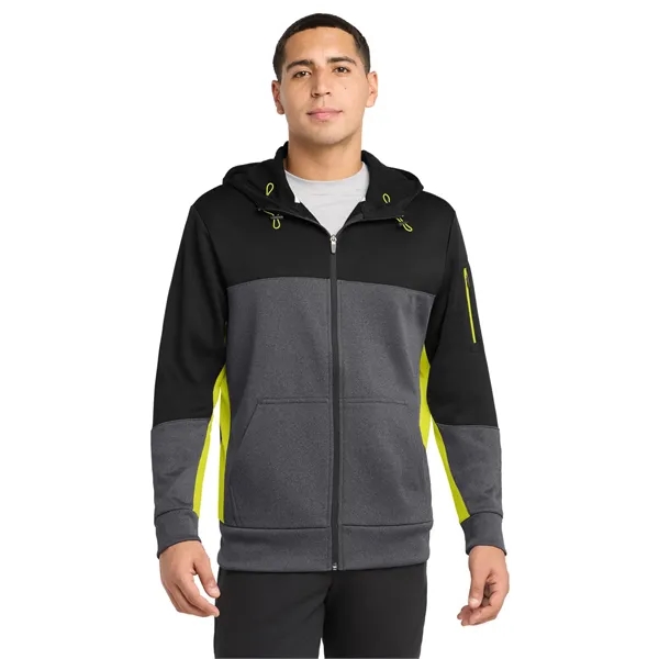 Sport-Tek Tech Fleece Colorblock Full-Zip Hooded Jacket.... from ASI 84863 SanMar