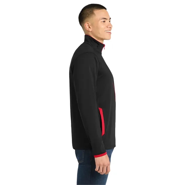 Sport-Tek Sport-Wick Stretch Contrast Full-Zip Jacket.... from ASI 84863 SanMar