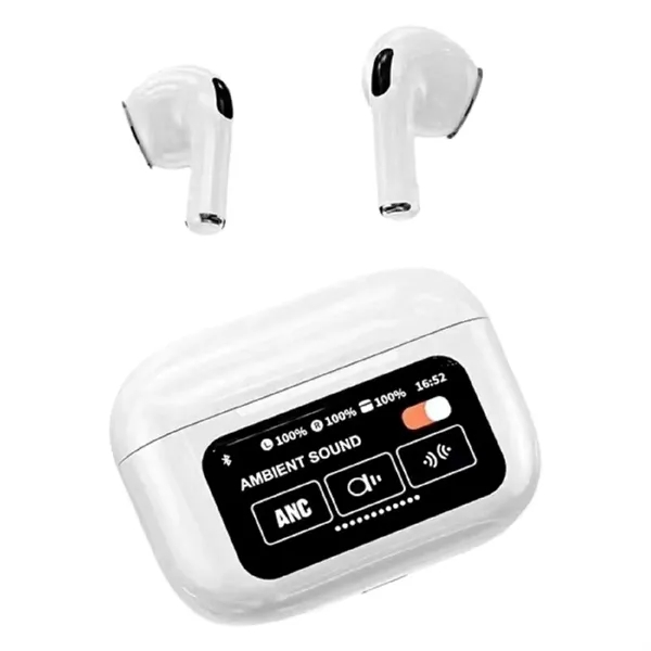 Touch screen Bluetooth 5.4 wireless earbud ANC plus 1 color silkscreen... from ASI 37218 Athena Promo (tm)