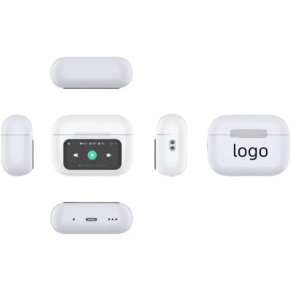 Touch screen Bluetooth 5.4 wireless earbud ANC plus 1 color silkscreen... from ASI 37218 Athena Promo (tm)