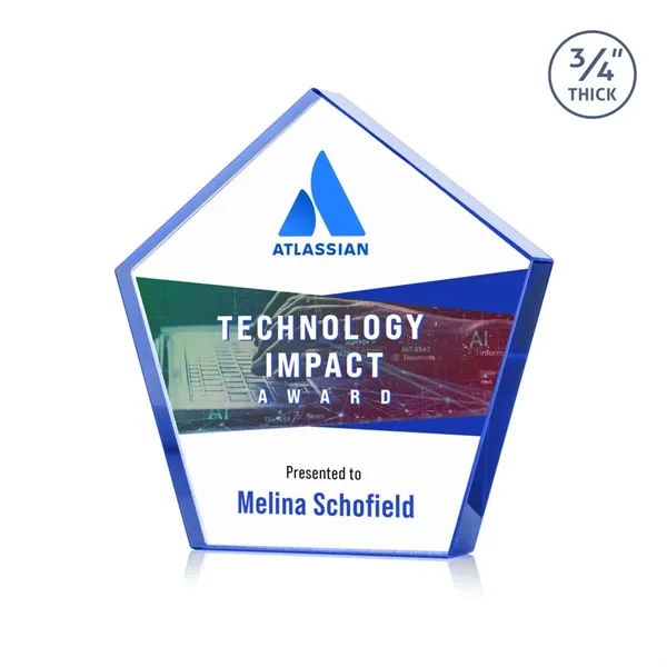 Item #AWARD DSV254-L Belmar Pentagon VividPrint™ Award - Blue