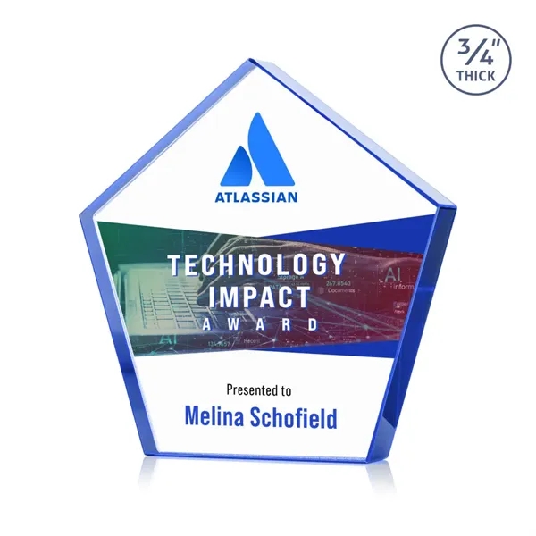 Item #AWARD DSV254-L Belmar Pentagon VividPrint™ Award - Blue