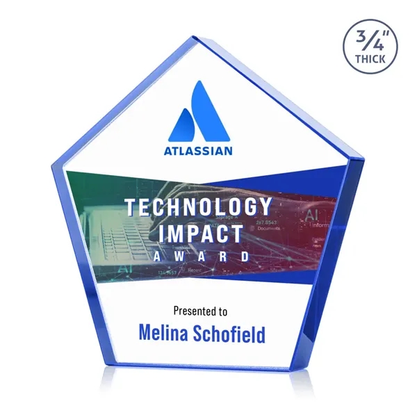 Item #AWARD DSV254-L Belmar Pentagon VividPrint™ Award - Blue