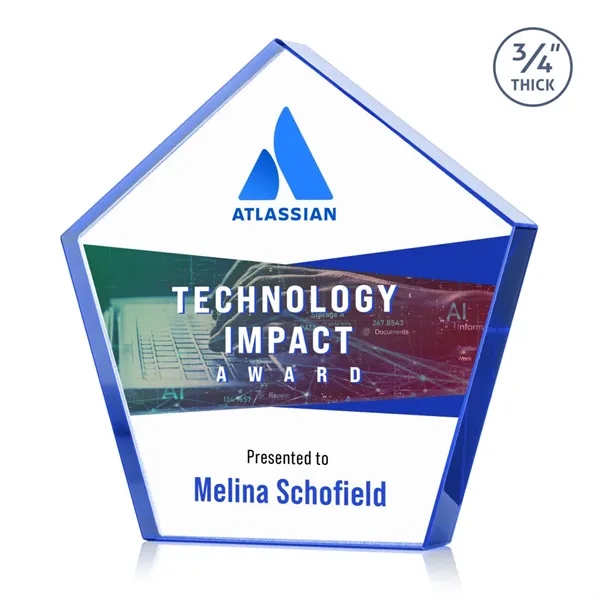 Item #AWARD DSV254-L Belmar Pentagon VividPrint™ Award - Blue