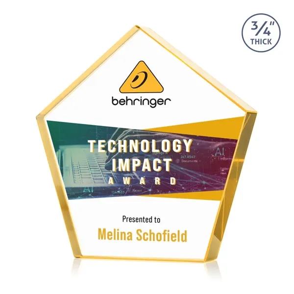 Item #AWARD DSV254-D Belmar Pentagon VividPrint™ Award - Gold