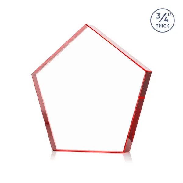 Item #AWARD DSS254-R Belmar Pentagon Award - Red