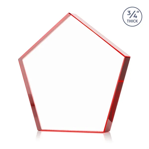 Item #AWARD DSS254-R Belmar Pentagon Award - Red