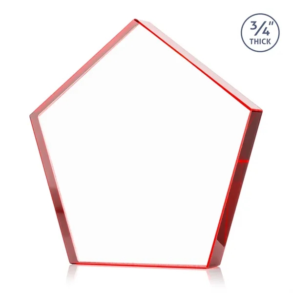 Item #AWARD DSS254-R Belmar Pentagon Award - Red
