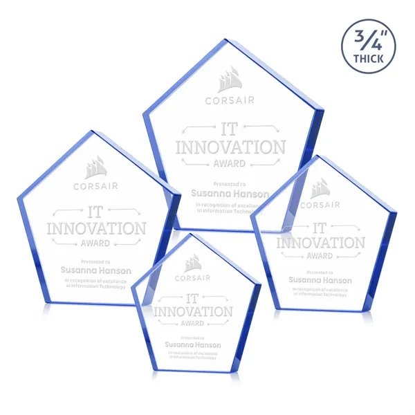 Item #AWARD DSS254-L Belmar Pentagon Award - Blue