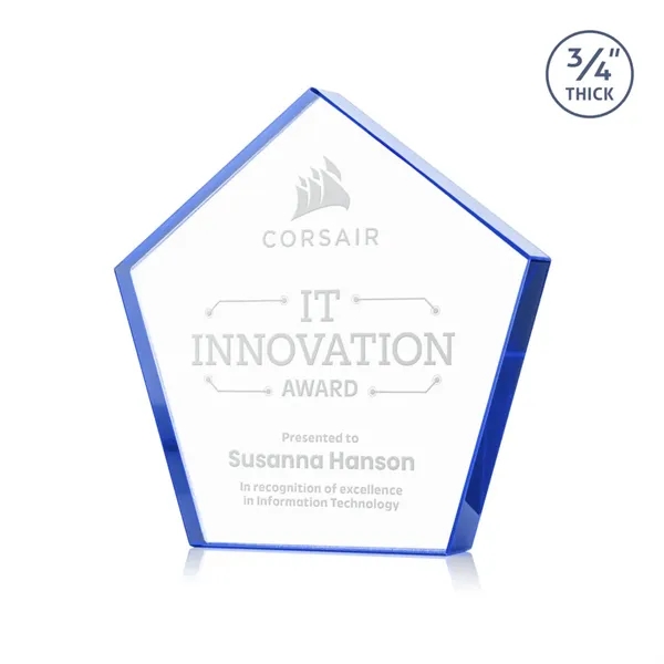 Item #AWARD DSS254-L Belmar Pentagon Award - Blue