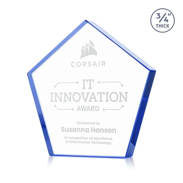 Item #AWARD DSS254-L Belmar Pentagon Award - Blue