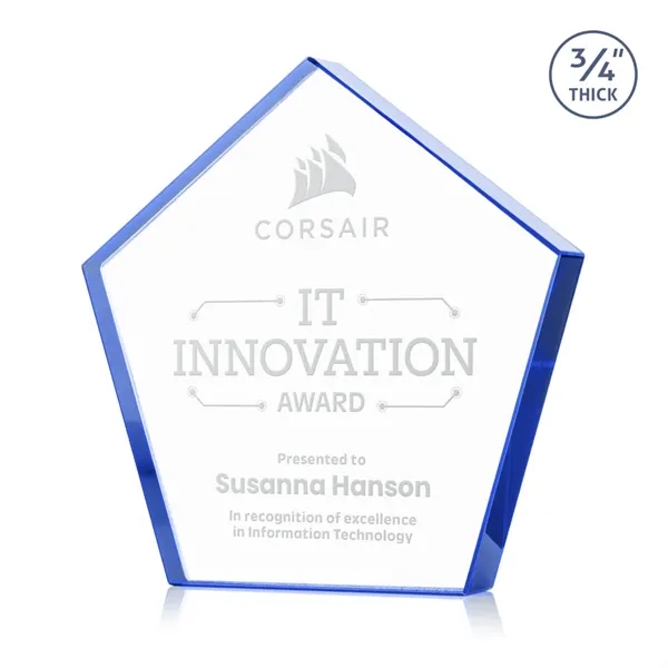 Item #AWARD DSS254-L Belmar Pentagon Award - Blue