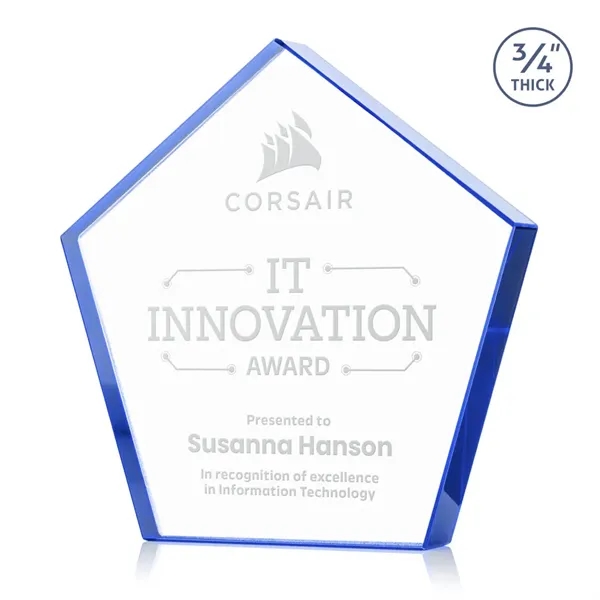 Item #AWARD DSS254-L Belmar Pentagon Award - Blue