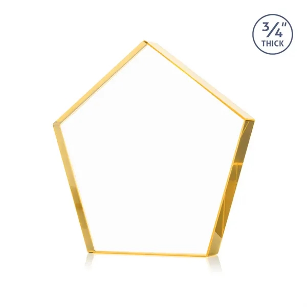 Item #AWARD DSS254-D Belmar Pentagon Award - Gold