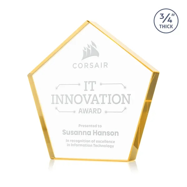 Item #AWARD DSS254-D Belmar Pentagon Award - Gold