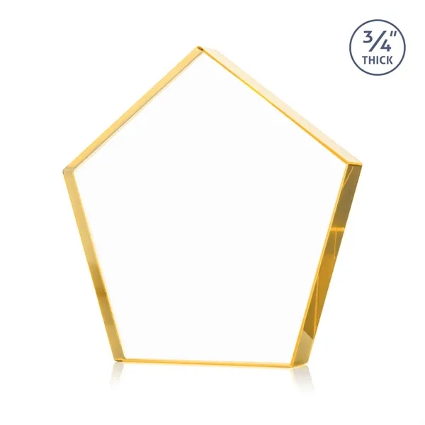 Item #AWARD DSS254-D Belmar Pentagon Award - Gold