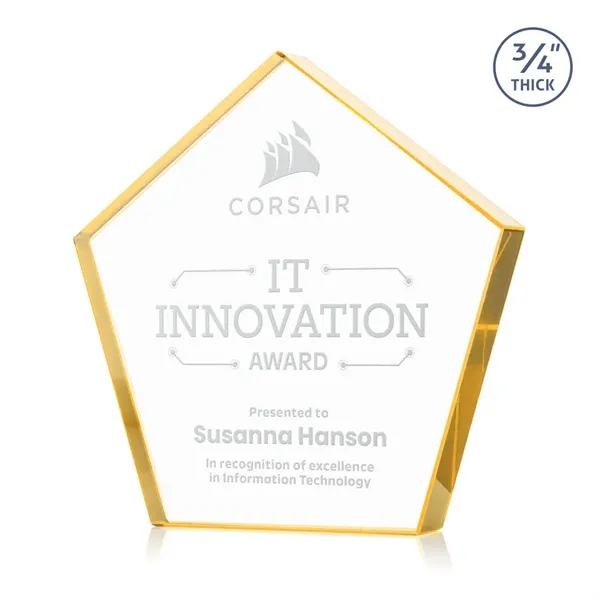 Item #AWARD DSS254-D Belmar Pentagon Award - Gold