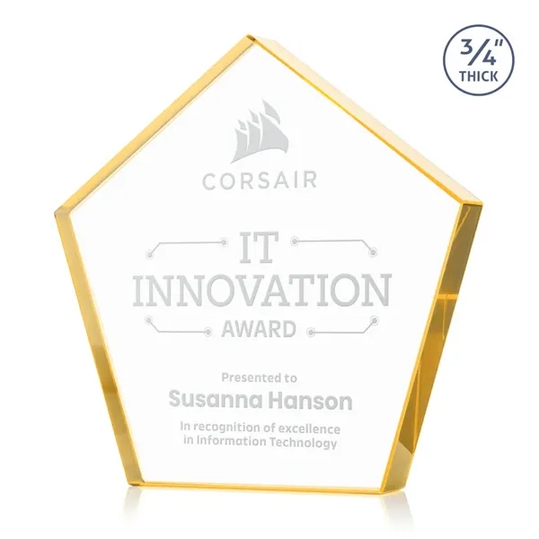 Item #AWARD DSS254-D Belmar Pentagon Award - Gold
