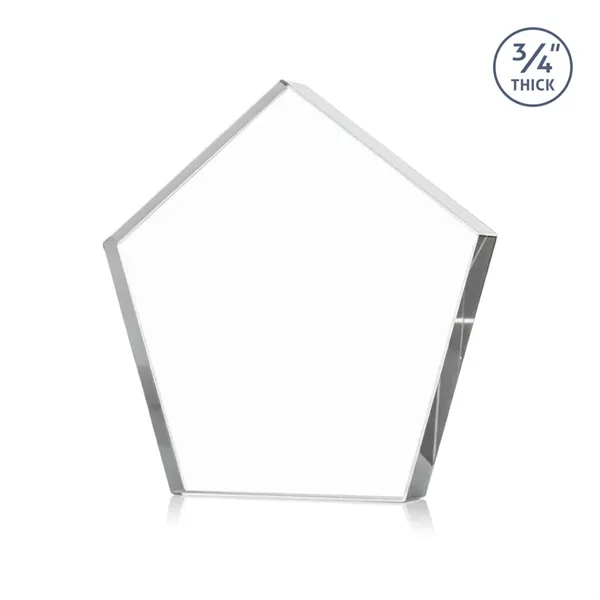 The Belmar Pentagon Award is a freestanding, 3/4" inch thick Starfire... from ASI 84592 St Regis Group / St Regis