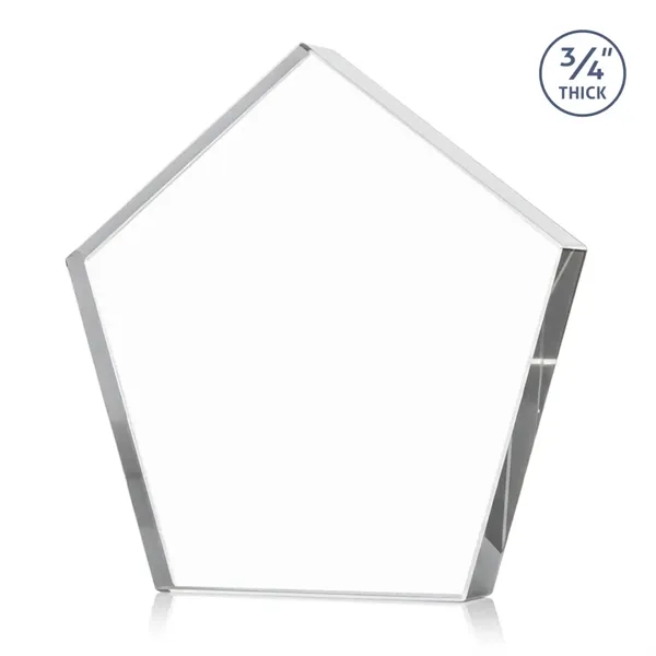 The Belmar Pentagon Award is a freestanding, 3/4" inch thick Starfire... from ASI 84592 St Regis Group / St Regis