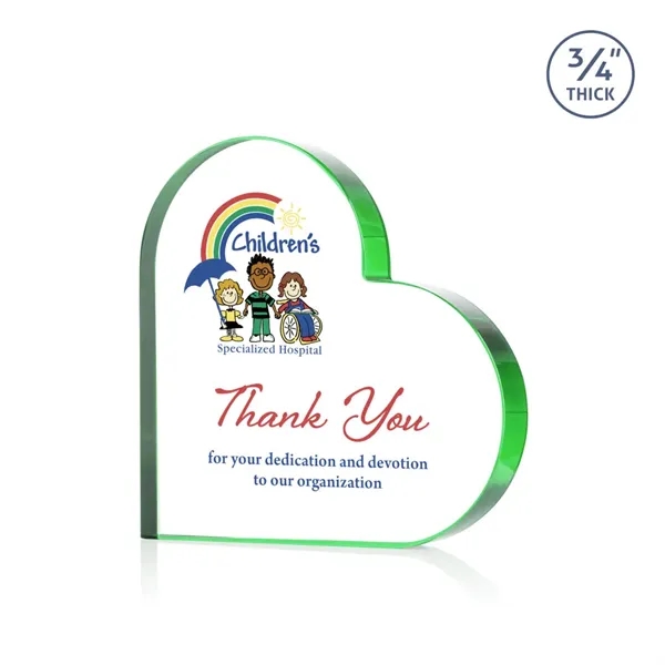 Davina Heart VividPrint™ Award - Green... from ASI 84592 St Regis Group / St Regis