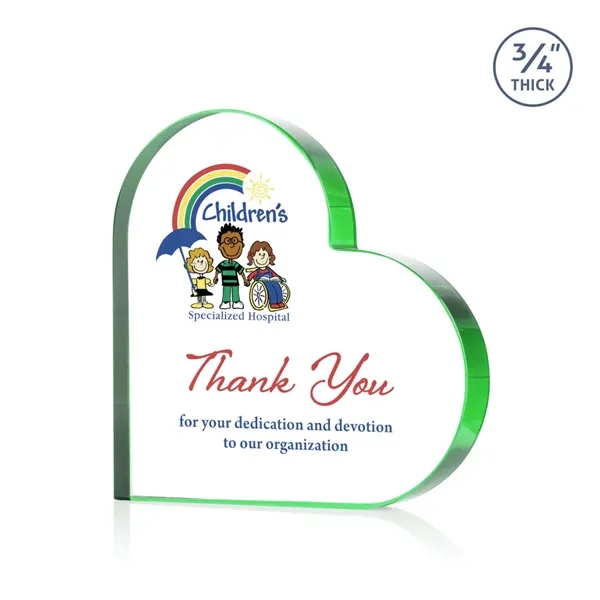 Davina Heart VividPrint™ Award - Green... from ASI 84592 St Regis Group / St Regis