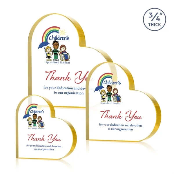 Davina Heart VividPrint™ Award - Gold... from ASI 84592 St Regis Group / St Regis