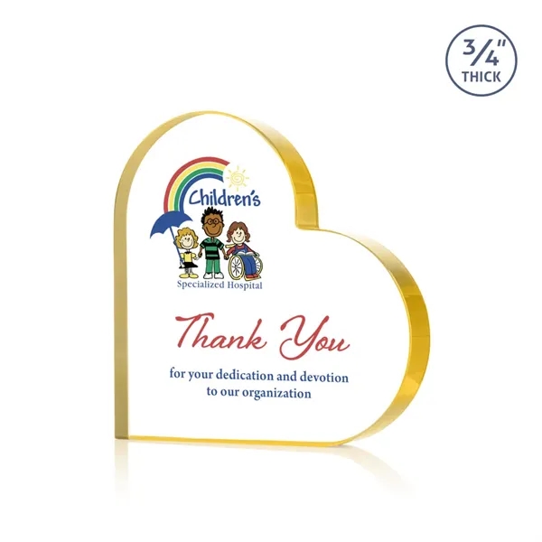 Davina Heart VividPrint™ Award - Gold... from ASI 84592 St Regis Group / St Regis