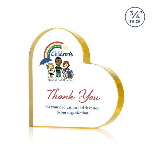 Davina Heart VividPrint™ Award - Gold... from ASI 84592 St Regis Group / St Regis