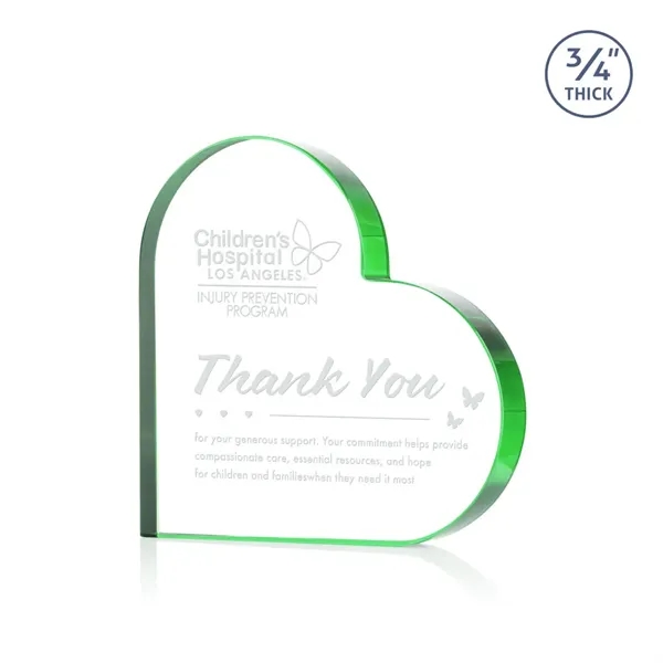 The Davina Heart Award is a freestanding, thick Starfire crystal award... from ASI 84592 St Regis Group / St Regis