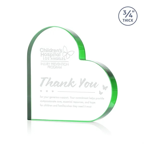 The Davina Heart Award is a freestanding, thick Starfire crystal award... from ASI 84592 St Regis Group / St Regis