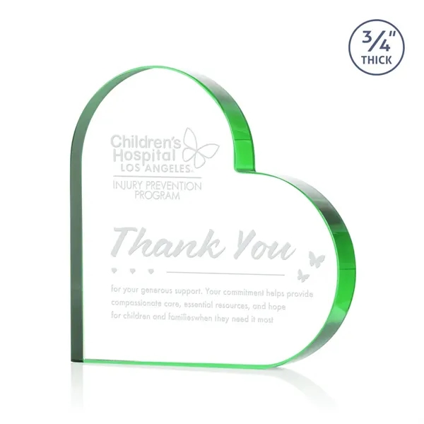 The Davina Heart Award is a freestanding, thick Starfire crystal award... from ASI 84592 St Regis Group / St Regis