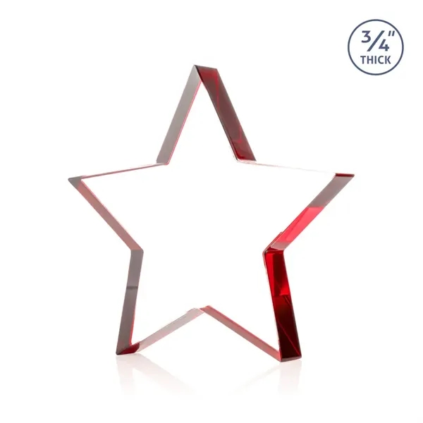 The Esna Star Award is a freestanding, 3/4" thick Starfire crystal... from ASI 84592 St Regis Group / St Regis
