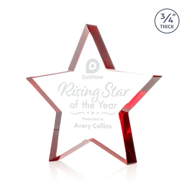 The Esna Star Award is a freestanding, 3/4" thick Starfire crystal... from ASI 84592 St Regis Group / St Regis