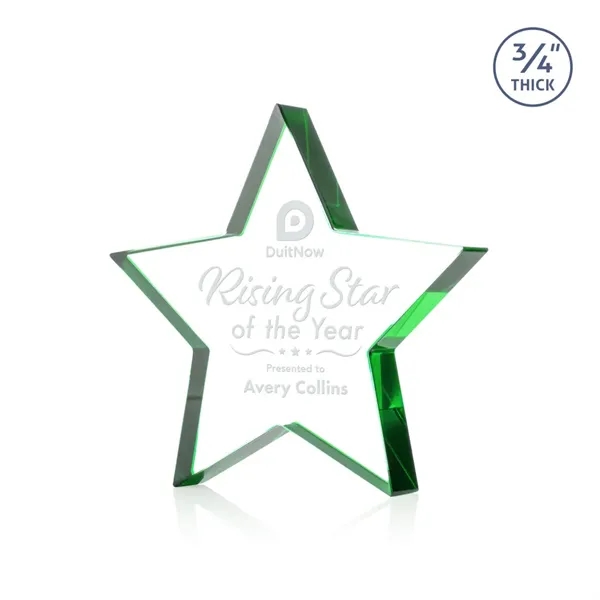 The Esna Star Award is a freestanding, 3/4" thick Starfire crystal... from ASI 84592 St Regis Group / St Regis