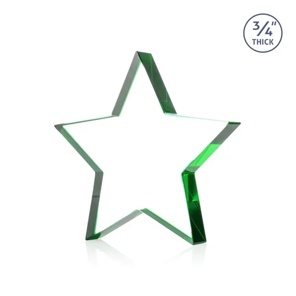The Esna Star Award is a freestanding, 3/4" thick Starfire crystal... from ASI 84592 St Regis Group / St Regis