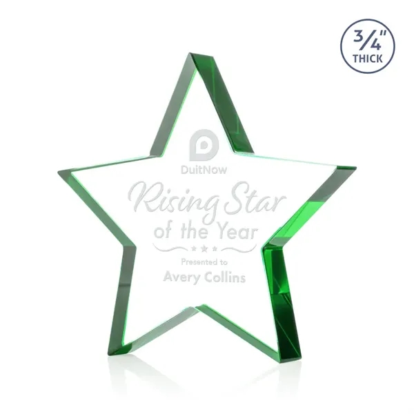 The Esna Star Award is a freestanding, 3/4" thick Starfire crystal... from ASI 84592 St Regis Group / St Regis