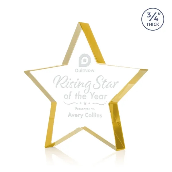 The Esna Star Award is a freestanding, 3/4" thick Starfire crystal... from ASI 84592 St Regis Group / St Regis