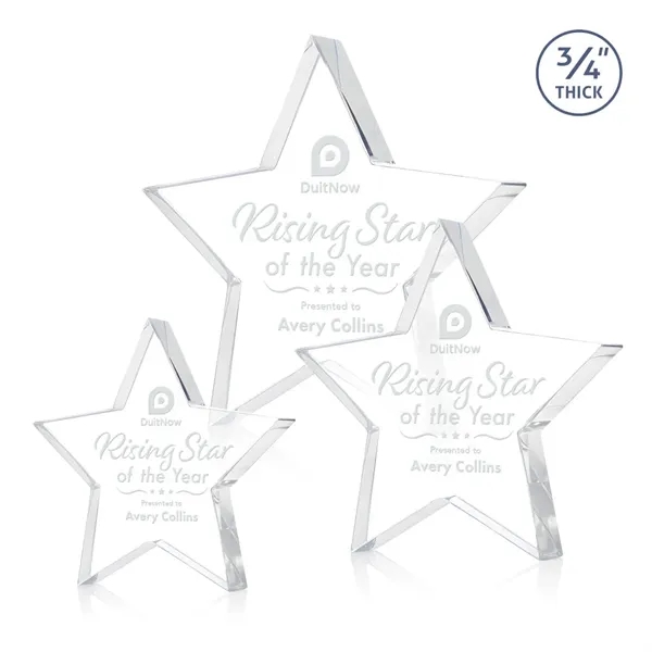 The Esna Star Award is a freestanding, 3/4" thick Starfire crystal... from ASI 84592 St Regis Group / St Regis