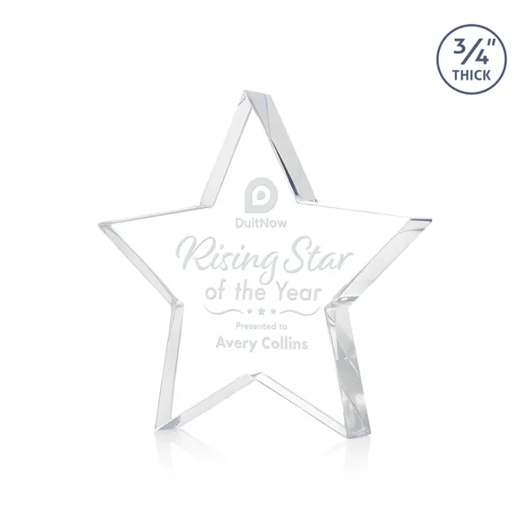 The Esna Star Award is a freestanding, 3/4" thick Starfire crystal... from ASI 84592 St Regis Group / St Regis