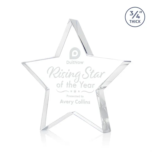 The Esna Star Award is a freestanding, 3/4" thick Starfire crystal... from ASI 84592 St Regis Group / St Regis