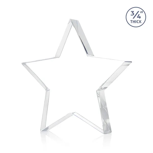 The Esna Star Award is a freestanding, 3/4" thick Starfire crystal... from ASI 84592 St Regis Group / St Regis