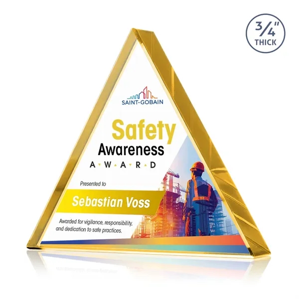 The Adler Triangle VividPrint™ Award is crafted from premium Starfire crystal,... from ASI 84592 St Regis Group / St Regis