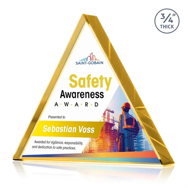 The Adler Triangle VividPrint™ Award is crafted from premium Starfire crystal,... from ASI 84592 St Regis Group / St Regis