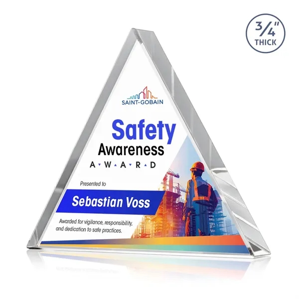 The Adler Triangle VividPrint™ Award is crafted from premium Starfire crystal,... from ASI 84592 St Regis Group / St Regis