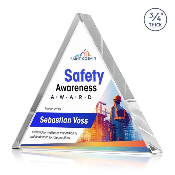 The Adler Triangle VividPrint™ Award is crafted from premium Starfire crystal,... from ASI 84592 St Regis Group / St Regis